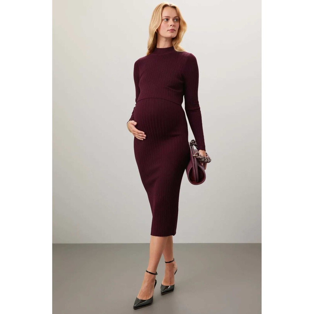 Women's Ripe Ruby Rib Nursing Dress Size Small